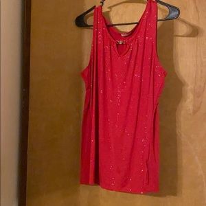 Sparkle red tank top